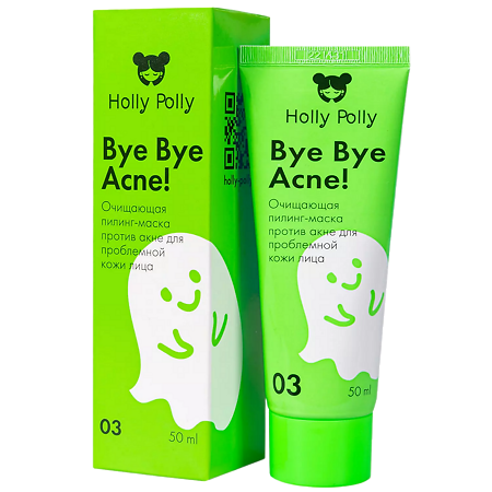 Изображение товара Holly Polly Очищающая Пилинг-Маска Bye Bye Acne! против акне для проблемной кожи лица 50 мл 1 шт