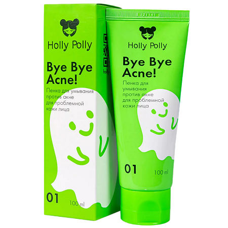 Holly Polly Пенка для умывания лица Bye Bye Acne! против акне и воспалений 100 мл 1 шт