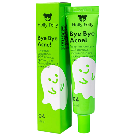Holly Polly Точечная сыворотка SOS-помощь Bye Bye Acne! против акне для проблемной кожи лица 30 мл 1 шт