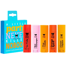 Купить Holly Polly Набор бальзамов для губ Little Party (Шампанское,Кола,Слив.Ликер,Пина Колада,Апельсин.Аперо) 1 уп цена