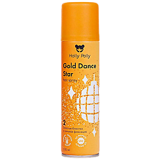 Купить Holly Polly Лак для волос Gold Dance Star сильной фиксации с золотыми блестками 150 мл 1 шт цена