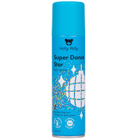 Изображение товара Holly Polly Лак для волос Super Dance Star сильной фиксации с мульти блестками 150 мл 1 шт