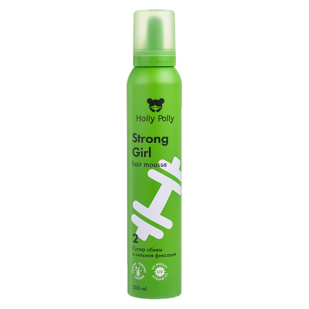 Изображение товара Holly Polly Мусс для волос Strong Girl Супер объем и сильная фиксация 200 мл 1 шт