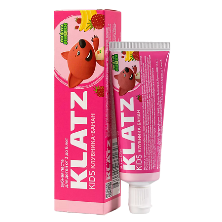 Klatz Зубная паста Kids Ми-ми-мишки Клубника-банан 40 мл 1 шт