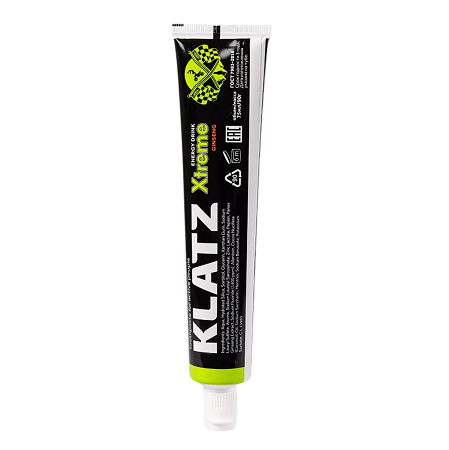 Klatz Зубная паста для активных людей X-treme Energy drink Женьшень 75 мл 1 шт