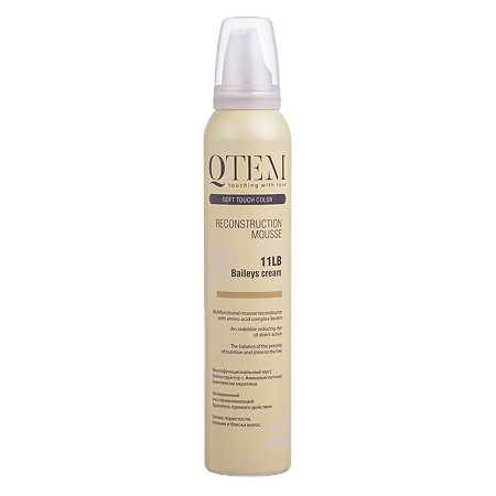 QTEM / Кьютэм Мусс реконструктор для волос Color Baileys Cream 11LB Крем Бейлис 200 мл 1 шт