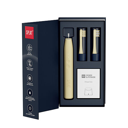 Splat Sense&Power Электрическая звуковая зубная щетка бежевая 1 шт