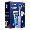 Oral-B Подарочный набор Электрическая зубная щетка Vitality PRO лиловая с 2-мя дополнительными сменными насадками Sensitive Clean+з/п Pro-Kids для детей 3+ 1 уп