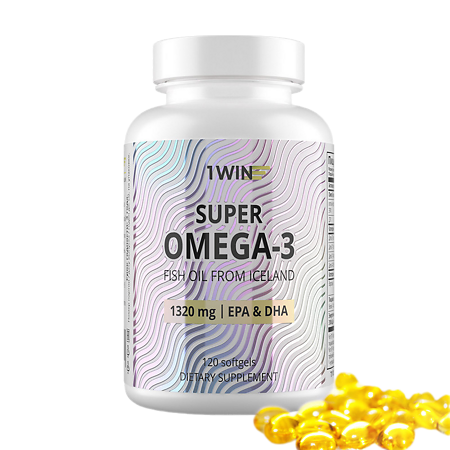 1WIN Омега-3 Жирные кислоты высокой концентрации капсулы массой 790 мг 120 шт