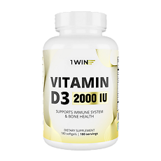 Купить 1WIN Витамин Д3+ / Vitamin D3+ капсулы массой 250 мг 180 шт цена