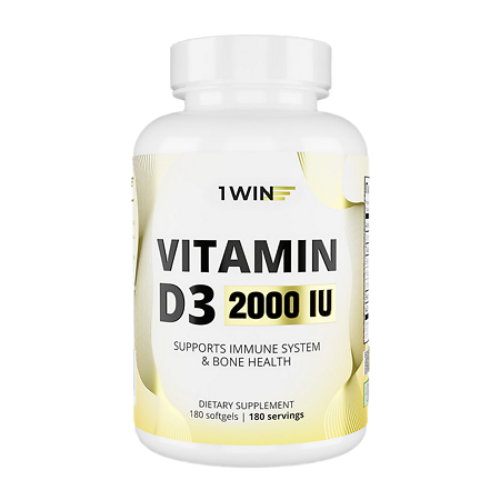 1WIN Витамин Д3+ / Vitamin D3+ капсулы массой 250 мг 180 шт