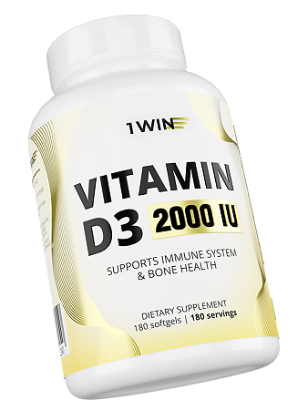 1WIN Витамин Д3+ / Vitamin D3+ капсулы массой 250 мг 180 шт