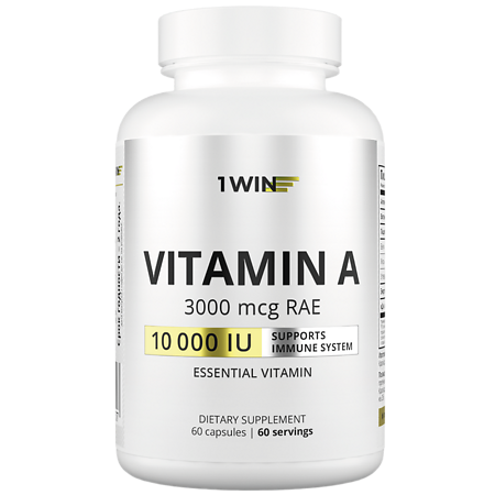1WIN Витамин А 10000 МЕ / Vitamin А 10000 МЕ капсулы массой 380 мг 60 шт
