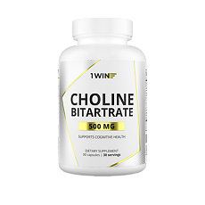 Купить 1WIN Холин битартрат / Choline bitartrate капсулы массой 550 мг 90 шт цена