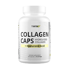 Купить 1WIN Коллаген с витамином С и гиалуроновой кислотой / Сollagen with Vitamin C and Hyaluronic acid капсулы массой 440 мг 155 шт цена
