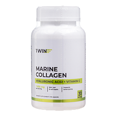 Изображение товара 1WIN Морской коллаген с витамином С и гиалуроновой кислотой / Marine collagen with Vitamin C and Hyaluronic acid капсулы массой 475 мг 155 шт