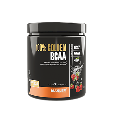 Купить Maxler 100% Голден БЦАА / 100% Golden BCAA вкус клубники порошок 210 г 1 шт цена