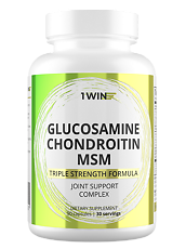Купить 1WIN Глюкозамин+хондроитин+МСМ / Glucosamine+chondroitin+MSM капсулы массой 930 мг 90 шт цена
