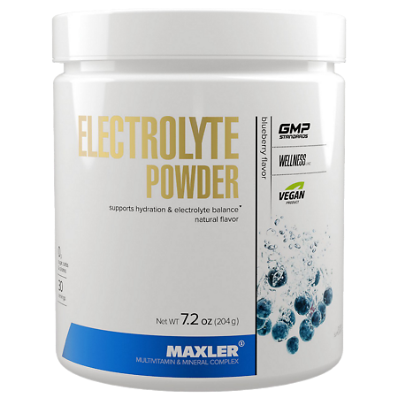 Макслер Электролит Паудер вкус черника / Maxler Electrolyte Powder Blueberry flavor порошок по 204 г 1 шт