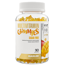 Купить Макслер Мультивитамин Гаммиз вкус манго / Maxler Multivitamin Gummies Mango flavor жевательная конфета по 2 г 90 шт цена