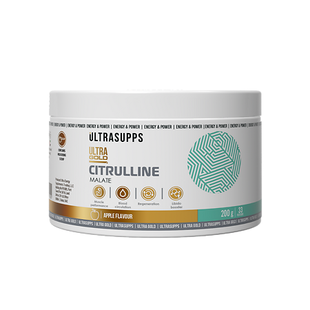 Ультрасаппс Ультра Голд Цитруллин / Ultrasupps Ultra Gold Citrulline Apple порошок со вкусом яблока массой 200 г 1 шт