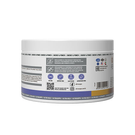 Ультрасаппс Ультра Голд Бета-Аланин / Ultrasupps Ultra Gold Beta-Alanine Strawberry порошок со вкусом клубники массой 200 г 1 шт