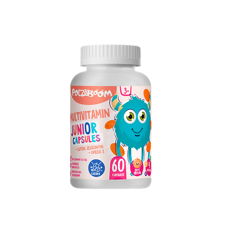 Polzaboom Мультивитамины для детей/Multivitamin Junior мягкие желатиновые капсулы массой 720 мг 60 шт
