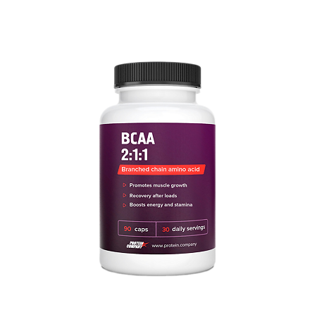 Protein.Company Аминокислоты БЦАА 2:1:1 / BCAA 2:1:1 капсулы массой 726 мг 90 шт