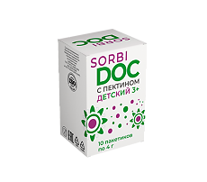 Купить SORBIDOC с пектином (сорбектин) детский пакеты по 4 г 10 шт цена