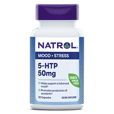 Купить Natrol 5-гидрокситриптофан 50 мг /5-НТР 50 mg капсулы массой 333 мг 30 шт цена