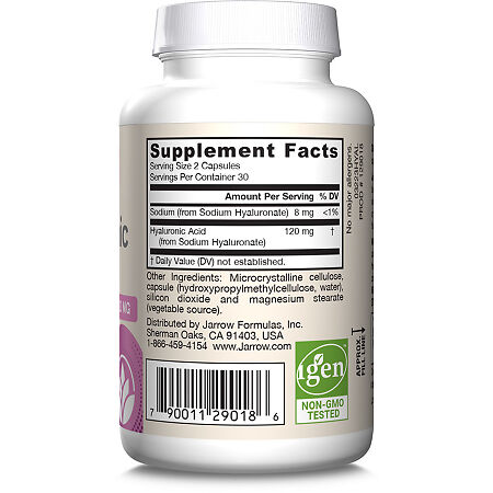 Jarrow Formulas Гиалуроновая кислота / Hyaluronic Acid vegan капсулы массой 240 мг 60 шт