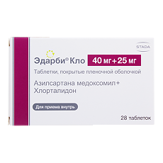 Изображение товара Эдарби Кло таблетки покрыт.плен.об. 40 мг+25 мг 28 шт для снижения гипертензии