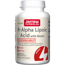 Изображение товара Jarrow Formulas R-альфа-липоевая кислота+Биотин/R-Alpha Lipoic Acid+Biotin vegan капсулы массой 385 мг 60 шт