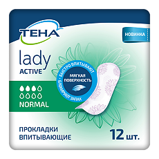 Купить Tena Lady Active Прокладки впитывающие Normal 12 шт цена