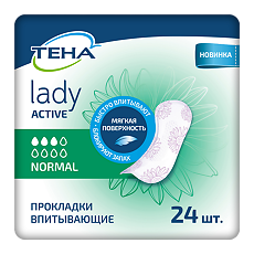 Купить Tena Lady Active Прокладки впитывающие Normal 24 шт цена