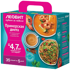 Купить Леовит Худеем за неделю Приморская диета кейс 1 уп цена