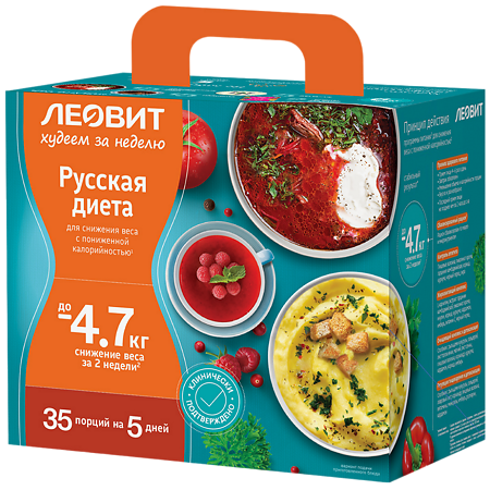 Изображение товара Леовит Худеем за неделю Русская диета кейс 1 уп