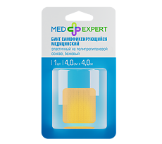 Купить Med Expert Бинт самофиксирующийся медицинский эластичный на пропиленовой основе бежевый 4смх4м 1 шт цена
