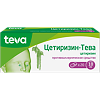 Цетиризин-Тева таблетки покрыт.плен.об. 10 мг 20 шт
