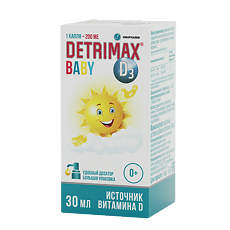 Купить Детримакс Витамин D3 Бэби фл 30 мл 1 шт цена
