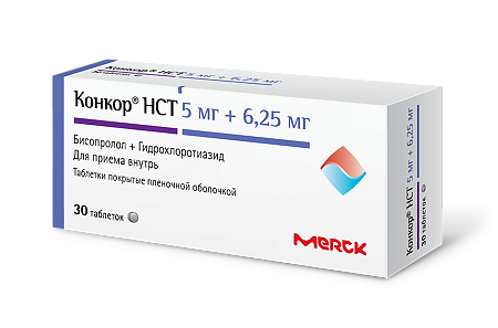 Конкор НСТ таблетки покрыт.плен.об. 5 мг+6,25 мг 30 шт