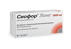 Изображение товара Сиофор Лонг таблетки с пролонг высвобождением 1000 мг 60 шт