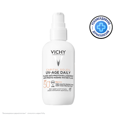 Изображение товара Vichy Capital Soleil UV-Age Daily Невесомый солнцезащитный флюид для лица против признаков фотостарения SPF50+ 80 мл 1 шт