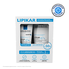 Купить La Roche-Posay Набор Lipikar Бальзам для тела Baume АР+м 75 мл+Крем-гель Syndet AP+ очищающий для лица и тела 200 мл 1 уп цена