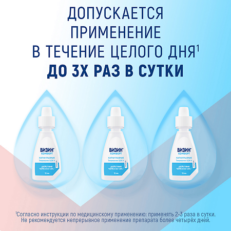 Визин Комфорт капли глазные 0,05 % 15 мл 1 шт