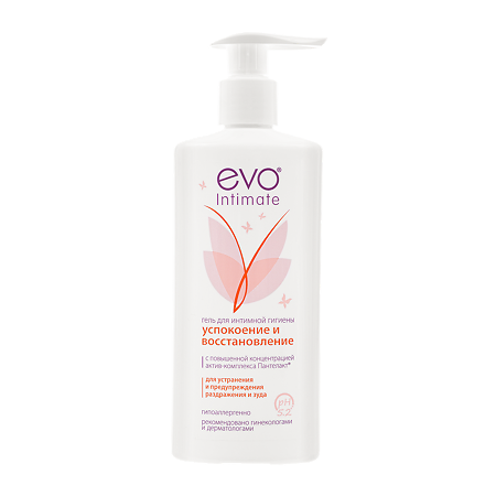 EVO Intimate Гель для интимной гигиены Успокоение и восстановление с актив-комплексом Пантелакт 250 мл 1 шт