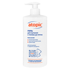 Купить Атопик (Atopic) Гель для для купания с головы до пяток 400 мл 1 шт цена