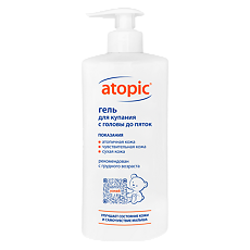 Купить Атопик (Atopic) Гель для для купания с головы до пяток 400 мл 1 шт цена