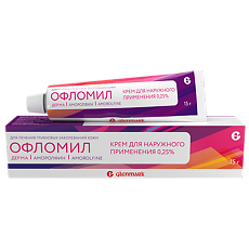 Изображение товара Офломил Дерма крем для наружного применения 0,25 % 15 мл 1 шт