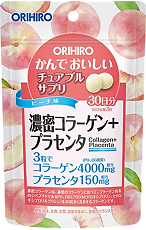 Купить Орихиро/Orihiro Коллаген со вкусом персика жевательные таблетки по 500 мг 90 шт цена